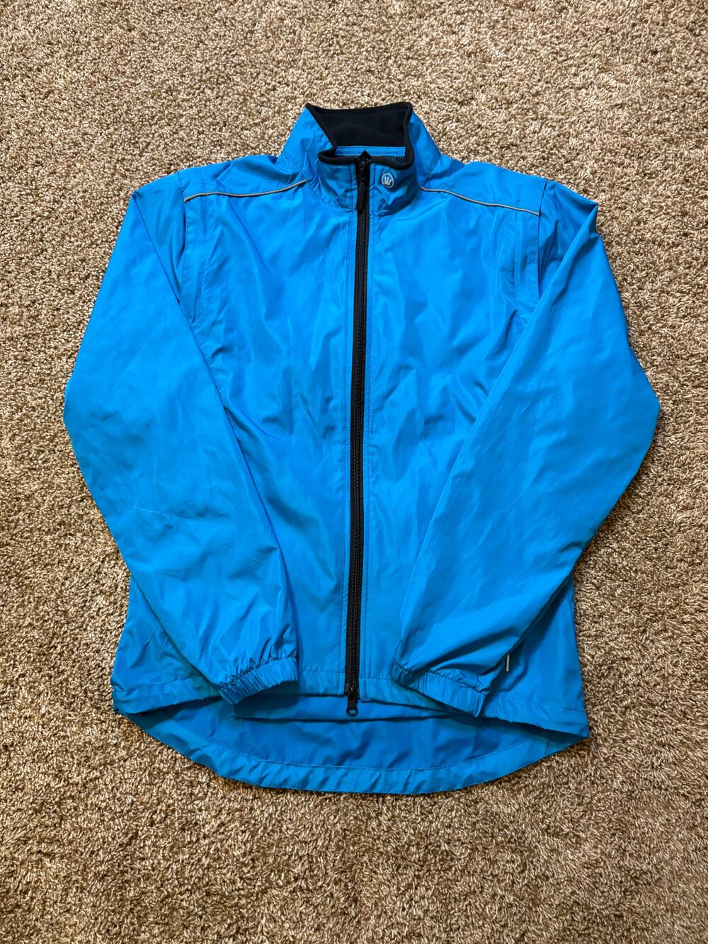Canari Cycling Windbreaker Jacket Full Zip Mens Size Medium Blue